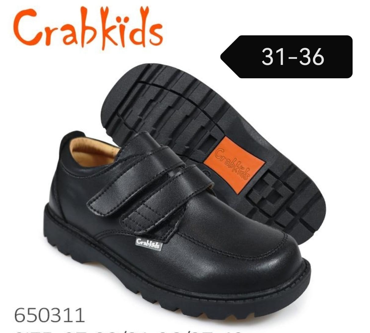 Crabkids kids school shoes-650311