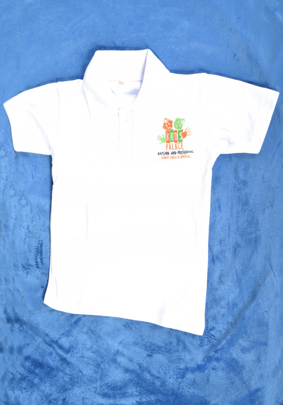 Kids Palace-White polo T-shirts