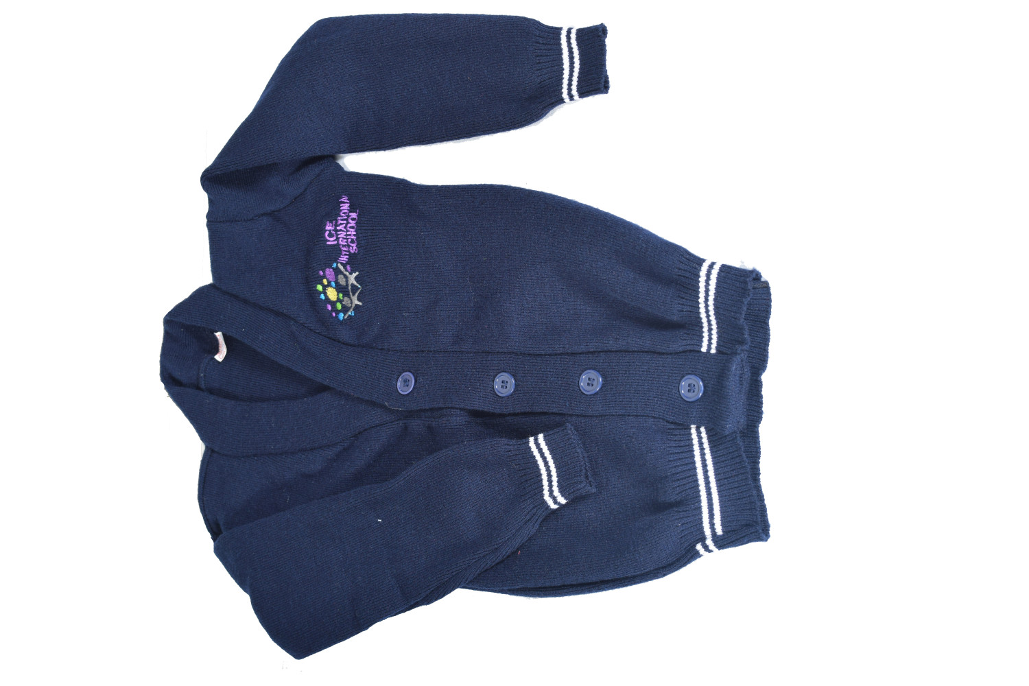 Ice international-Navy Cardigan  Sweater